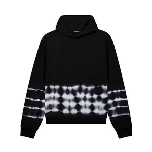 TALENTLESS Hoodie tie dye black and white/ tint of blue